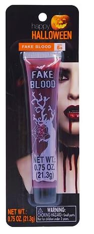 Happy Halloween Fake Blood Prop, Ages 5+, 0.75 oz (21.3g) - 2 Count