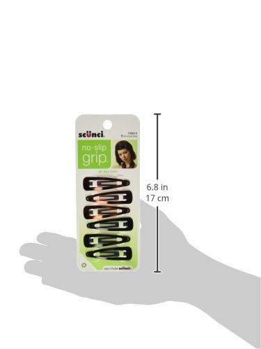 Scunci No Slip No Damage Snap Clips,unisex, 6 pk