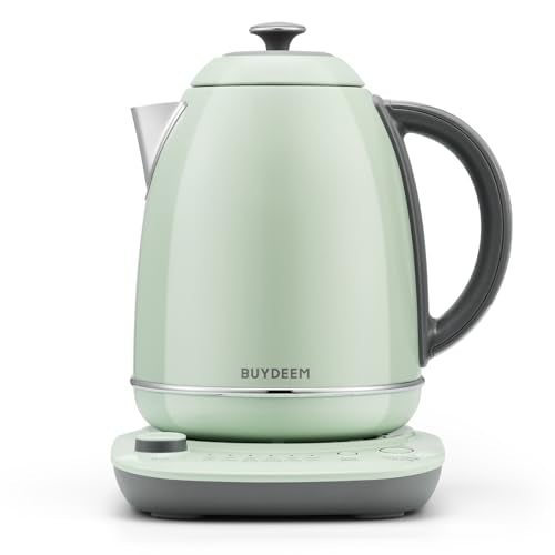 BUYDEEM K740 Electric Kettle with Temperature Control, 12H Keep Warm, Quick Boil, Stainless Steel Hot Water Boiler for Tea Coffee Milk, 1.7L, Cozy…