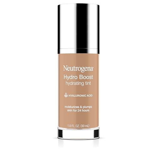 Neutrogena Hydro Boost Hydrating Tint Foundation Makeup for Dry Skin, with Hyaluronic Acid, Lightweight Oil-Free Water Gel, Non-Comedogenic, 40 Nude