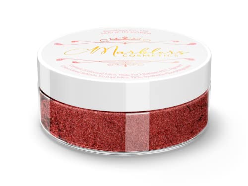 MARBLERS Fine Synthetic Mica Powder [Elegant Burgundy] 0.11oz (3g) | Highly Pigmented | Non-Toxic, Vegan, Cruelty-Free | Lip Gloss, Lipstick, Bath