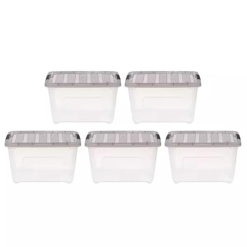 TENAS 32 Qt. Stack and Pull Plastic Storage Bin, Gasket Box, Stackable Storage Bin with Latching Lid and Tight Seal, Great for Storage…