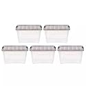 TENAS 32 Qt. Stack and Pull Plastic Storage Bin, Gasket Box, Stackable Storage Bin with Latching Lid and Tight Seal, Great for Storage…