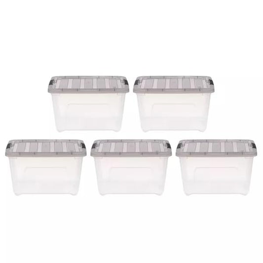 TENAS 32 Qt. Stack and Pull Plastic Storage Bin, Gasket Box, Stackable Storage Bin with Latching Lid and Tight Seal, Great for Storage…