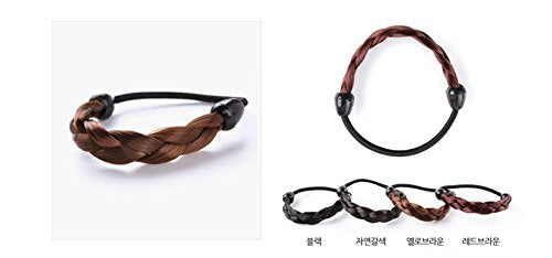 Hairpiece braiding hair Ring for Girl, #red brown, Korean style, Kpop style, Korean Hair style Beauty and Personal Care Hairpiece