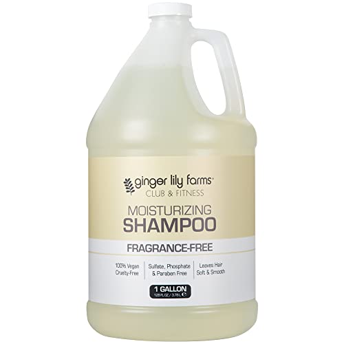 Ginger Lily Farms Club & Fitness Moisturizing Shampoo for All Hair Types, 100% Vegan & Cruelty-Free, Fragrance Free, 1 Gallon (128 fl oz) Refill Beauty and Personal Care Ginger Lily Farms Default Title