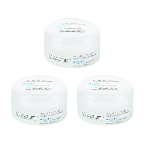 GIOVANNI Wicked Texture The Definition Of Pomade - Helps Shape Hair & Smooth Texture, Water Based Pomade that Washes Out Easily, Vegan, Paraben Free