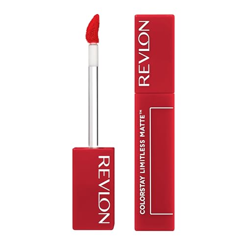 Revlon ColorStay Limitless Matte Liquid Lipstick, Vegan Formula, No-Budge, Longwear Lip Color, Long Lasting, Lightweight/Comfortable, Waterproof, 010