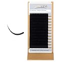 LASHVIEW 0.20 Thickness Silk Fake Eyelash D Curl 12mm Extensions Thick Lashes Natural Individual Semi-Permanent Eyelashes Application for Professional