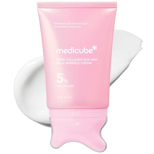 medicube PDRN Collagen Gua Sha Neck Wrinkle Cream | Built-In Gua Sha Massager with Volufiline 5% | Firming, Contour Care for the Look of Fine Lines Beauty and Personal Care medicube Default Title