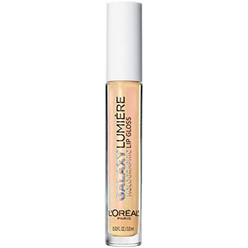 L'Oreal Paris Makeup Infallible Galaxy Lumiere Holographic Lip Gloss, Loaded with Iridescent Pearls, Wear Alone or as a Topper to your Favorite