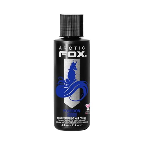 Arctic Fox Semi-Permanent Hair Dye, Vegan & Cruelty-Free, Ammonia-Free, Conditioning Color Cream for All Hair Types, Long Lasting, Poseidon Blue, 4 Fl Beauty and Personal Care ARCTIC FOX Default Title