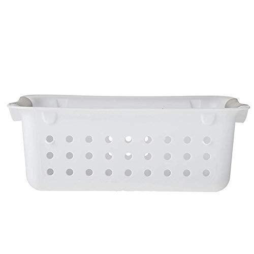 Sterilite 16228012 Small Ultra Basket, White with Titanium Inserts