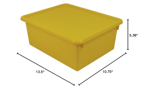 Romanoff Products 5" Stowaway Letter Box with Lid, Yellow