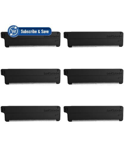 Bakblade 2.0 Refill Cartridges Bundle, Back Hair & Body Shaver Replacement Cartridges, Extra-Wide Wet Dry & Disposable Razor Blades (6 Blades) Beauty and Personal Care BAKBLADE Default Title