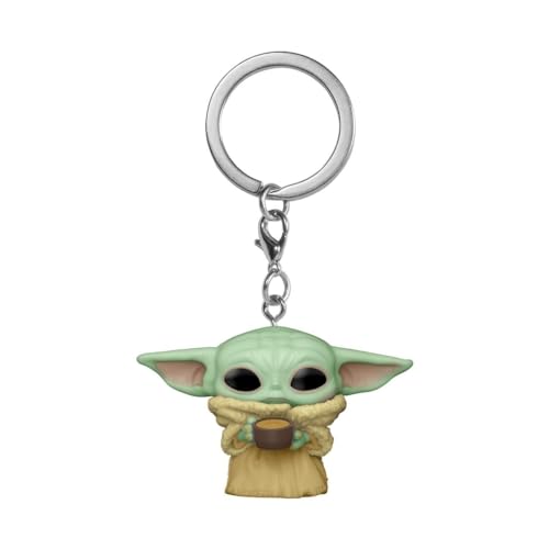 Funko Pop! The Mandalorian Cute Keychain Grogu with Cup