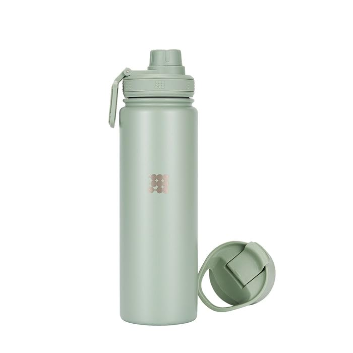Cubitt Hydro Bottle 24 oz - Insulated Steel, 2 Leak-Proof Lids, Cold 24h/Hot 12h - Mint Green