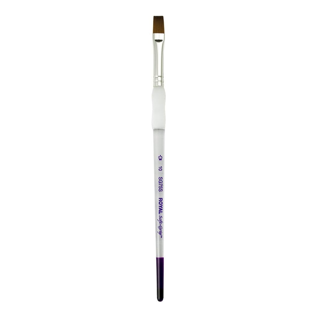 ROYAL BRUSH SG75S4 SOFT GRIP SYNTHETIC SABLE SHORT HANDLE SHADER 4