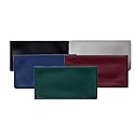 Easy Read Register Vinyl Checkbook Cover for Top Tear Personal Checks (Pack of 5 - Black, Blue, Green, Gray, Maroon)