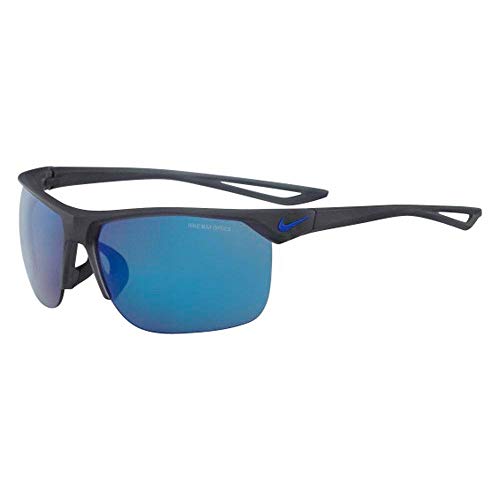 Nike EV1013-062 Trainer R Sunglasses (Frame Grey with Blue Pacific Flash Lens), Matte Anthracite/Racer Blue