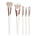 EcoTools Luxe Natural Elegance Professional Face Makeup & Foundation Brush Set, Premium Brush Kit For Face, Cheek, & Eye Makeup, Synthetic Makeup