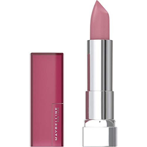 Maybelline Color Sensational Lipstick, Lip Makeup, Matte Finish, Hydrating Lipstick, Nude, Pink, Red, Plum Lip Color, Blushing Pout, 0.15 oz;