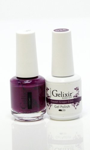 Gelixir matching color & nail lacquer Sweet Grape -034