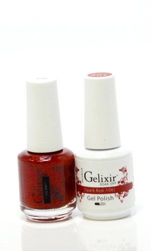 Gelixir matching color gel & nail lacquer Spark Red - 106 Beauty & Personal Care Gelixir