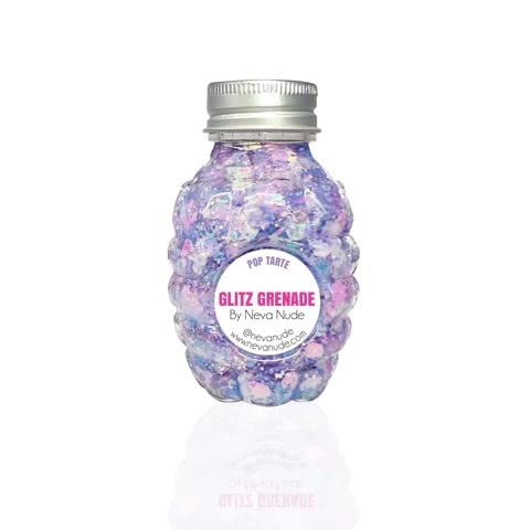 Neva Nude Face and Body Glitter Keychain - Chunky Glitter in Aloe for Festivals, Raves, and More | Cosmetic Grade | Super Sparkly (Pop Purple Pink