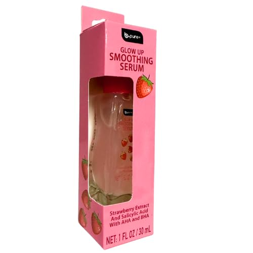 BPure Glow Up Smoothing Serum for Face, Strawberry Extract with AHA, BHA & Salicylic Acid, All Skin Types, 1 fl oz Beauty & Personal Care BPure