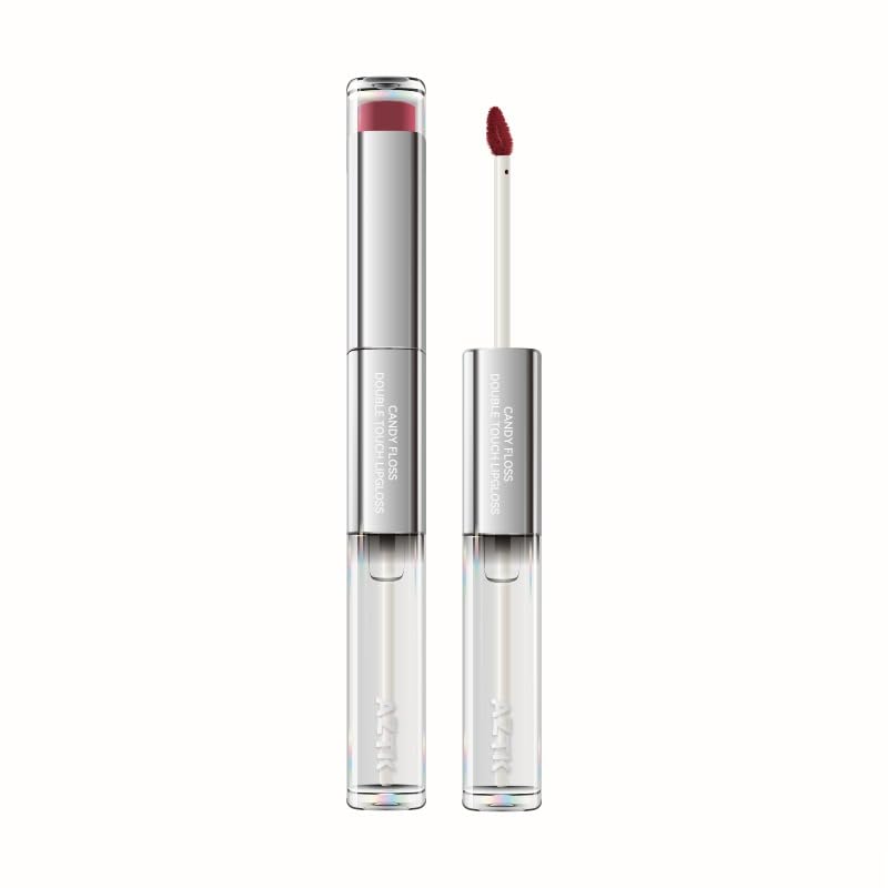 ChongTai 1 PC New AZTK Double Ends Lip Mud + Lip Gloss, Matte Velvet Thin Cream Lipstick With Glossy Jelly Effect Lip Color (CD04)