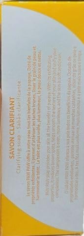 E de B Paw Paw Skin & Body Clarifying Bar Soap Papaye Papaya Extracted with Vitamin E, 180g./6.3oz. (Pack of 6)