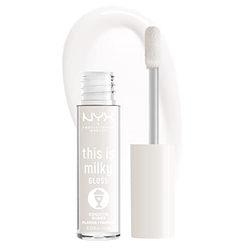 NYX PROFESSIONAL MAKEUP This Is Milky Gloss, Lip Gloss with 12 Hour Hydration, Vegan - Coquito Shake (Milky Clear)