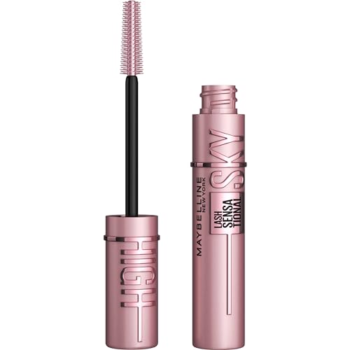 Maybelline Lash Sensational Sky High Washable Mascara Makeup, Volumizing, Lengthening, Defining, Curling, Multiplying, Buildable Formula, Very Black