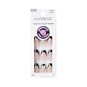 Kiss Impress No Glue Mani Press On Nails, Design, 'By the river', Black, Medium Size, Coffin Shape, Includes 30 Nails, Prep Pad, Instructions Sheet, 1 Beauty & Personal Care imPRESS