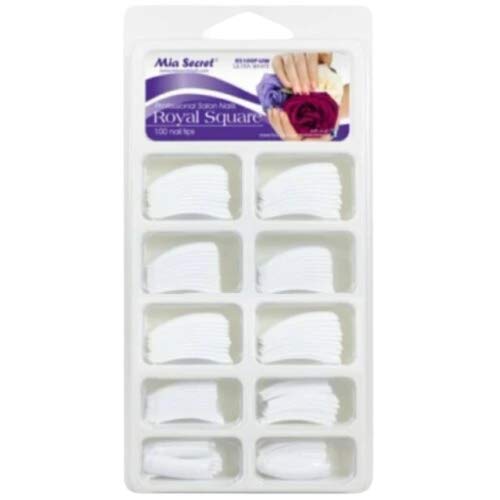 Mia Secret Professional Nail System 100 Royal Square Nail Tips - Ultra White Beauty & Personal Care Mia Secret
