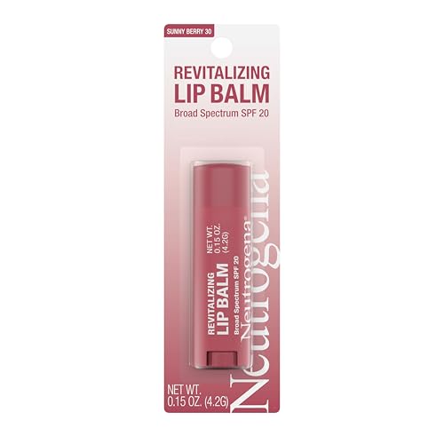 Neutrogena Revitalizing Tinted Lip Balm Broad Spectrum SPF 20 Sunscreen, Moisturizing Lip Balm with a Sheer Tint for Softer, Smoother