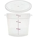 Cambro RFS6PP190 Camwear 6-Quart Round Food Storage Container with Lid