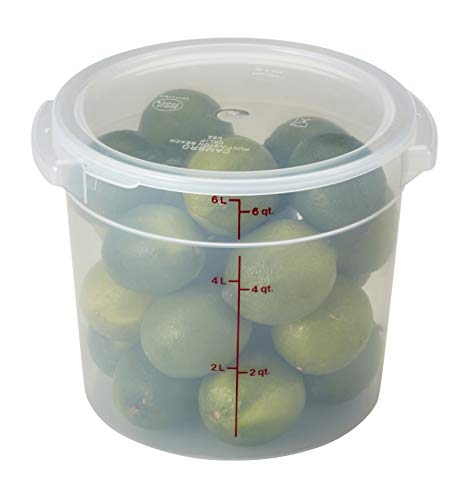 Cambro RFS6PP190 6 Qt Round Container Wirh RFSC6PP190 Translucent Lid