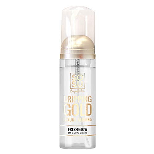SOSU Dripping Gold Tan Removal Mousse 5 Oz! Enriched With Witamins A And E! Easy-To-Use Formula Gently & Effortlessly Tanning Remover! Vegan, Cruelty