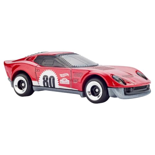 Hot Wheels 5-Pack 1:64 Scale Cars – Mattel 80th Anniversary Collectible Vehicle Set with Special Deco & Packaging
