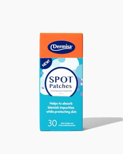 Dermisa Hydrocolloid Spot Patches for Pimples and Breakouts, Fast-Acting Acne Treatment, Invisible & Breathable, Fragrance-Free, Paraben Free, Dye
