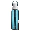 Brita Hard-Sided Plastic Premium Filtering Water Bottle, BPA-Free, Reusable, Replaces 300 Plastic Water Bottles, Filter Lasts 2 Months or 40 Gallons…