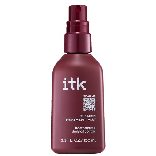 ITK Skincare 2% Salicylic Acid Spray for Face & Body Acne - Blemish-Fighting Treatment for Body Acne, Bacne, Blackheads, Pimples & Blemishes - BHA