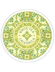 Greenwich Bay Trading Company Botanic Body Butter with Shea Butter and Cocoa Butter 8oz Tub (White Tea Calendula)