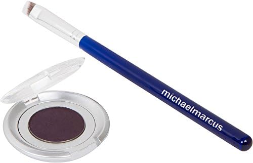 michael marcus Makeup Cake Eye Liner & Eyeliner Brush (Amethyst) - Water Activated Dry Pressed, Long-Lasting & Smudge Resistant Eyeliner - Cruelty