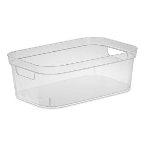 Sterilite 13288608 Narrow Storage Bin Clear - Pack of 8