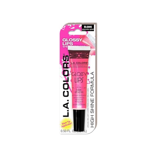 L.A. COLORS Glossy Lips Sheer Lipgloss (carded), BLG805 Watermelon Splash CBLG805