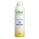 Alba Botanica Hydrating Sunscreen Spray, SPF 30 Broad Spectrum Protection, Instantly Moisturizing, Water Resistant (80 minutes), Hypoallergenic