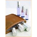 5pc Travel Kit - Compact, Leak Proof, Travel Size, Refillable Airless Bottles for your Portable Skincare Routine (Bronze)